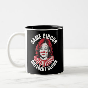 Tasse 2 Couleurs Même cirque, clown différent anti Kamala 2024