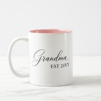 Tasse 2 Couleurs Mémé depuis [Année] – Personnalisé 