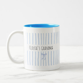 Tasse 2 Couleurs Mémé personnalisée Nom personnalisé du petit-enfan