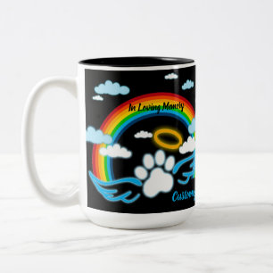 Tasse 2 Couleurs Mémorial Angel Paws Rainbow