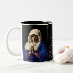 Tasse 2 Couleurs Mémorial funéraire de la Vierge catholique relig