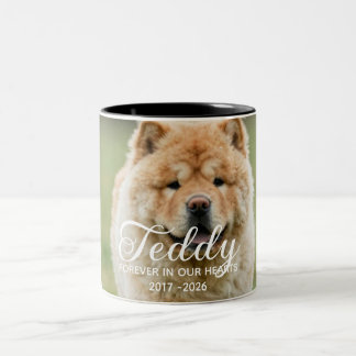Tasse 2 Couleurs Mémorial Personnalisé pour Chien Perte d'Animal de