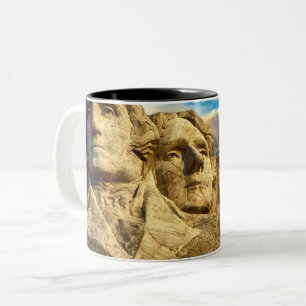 Tasse 2 Couleurs Mémorial présidentiel de Mount Rushmore