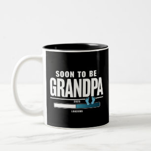 Tasse 2 Couleurs Mens Bientôt Être Grand-Père EST. 2025 Nouveau Gra