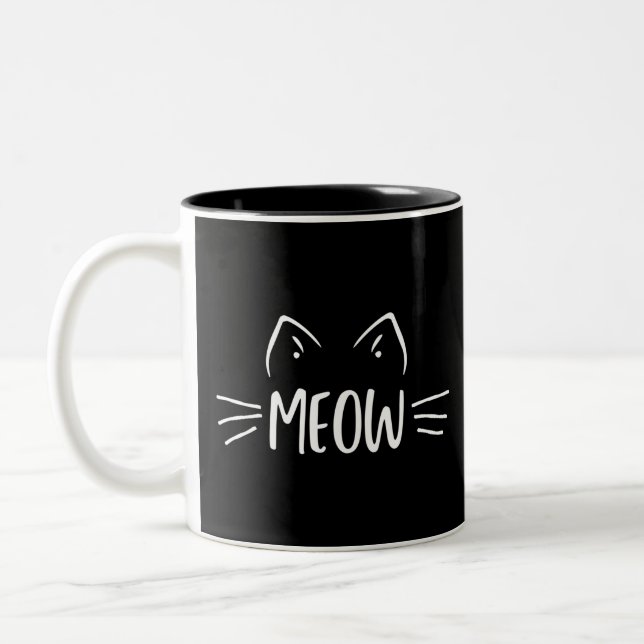 Tasse 2 Couleurs Meow Cat (Gauche)