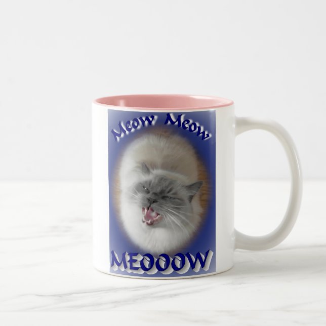 Tasse 2 Couleurs Meow de meow de Meow (Droit)