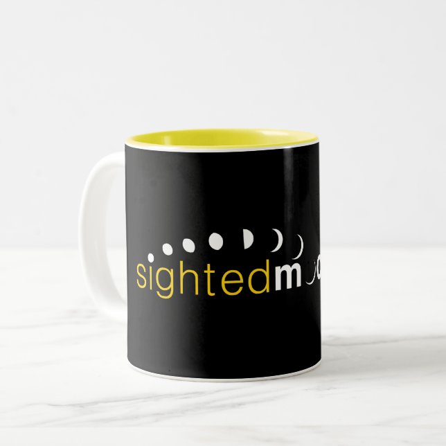 Tasse 2 Couleurs Merchandises officielles de la Lune vue (Devant gauche)