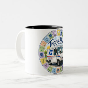 Tasse 2 Couleurs Merci aux travailleurs postaux 