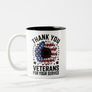 Tasse 2 Couleurs Merci aux vétérans Fête des vétérans militaires du