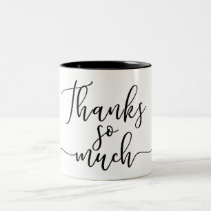 Tasse 2 Couleurs Merci Beaucoup Merci Type de script moderne