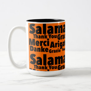 Tasse 2 Couleurs Merci De 6 Pays Imprimer Nouveauté : Salamat