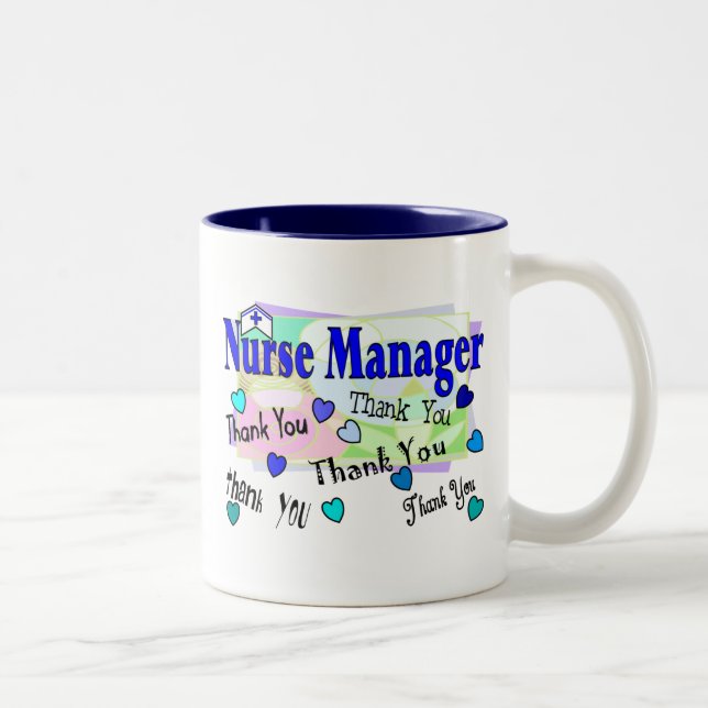 Tasse 2 Couleurs MERCI de directeur d'infirmière (Droit)