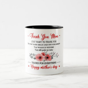 Tasse 2 Couleurs Merci Maman Joyeuse fête des mères