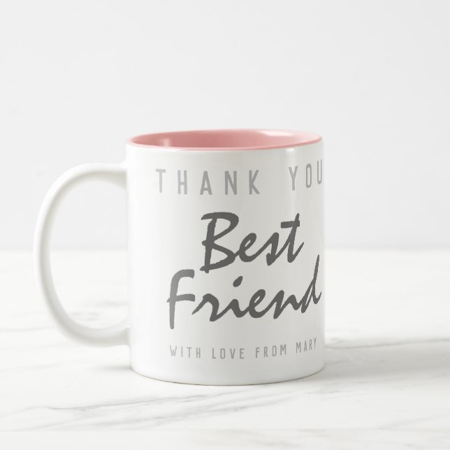 Tasse 2 Couleurs Merci meilleur ami (Gauche)