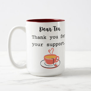 Tasse 2 Couleurs Merci pour votre thé de support