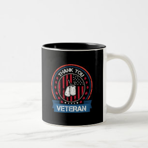 Tasse 2 Couleurs Merci vétéran   Hommage militaire patriotique