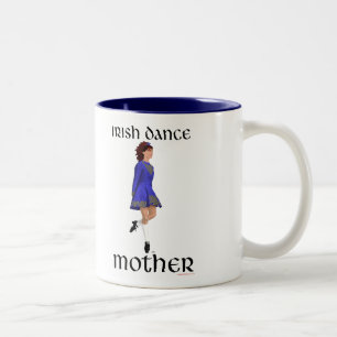 Tasse 2 Couleurs Mère de danse step Irlandaise - chaussure dure ble