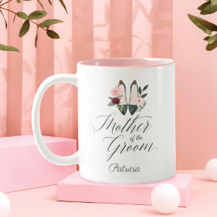 Tasse 2 Couleurs Mère de la chambre   Aquarelle Floral Haut talons
