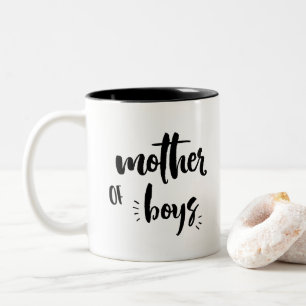 Tasse 2 Couleurs Mère des garçons Mug, cadeau de la fête des mères