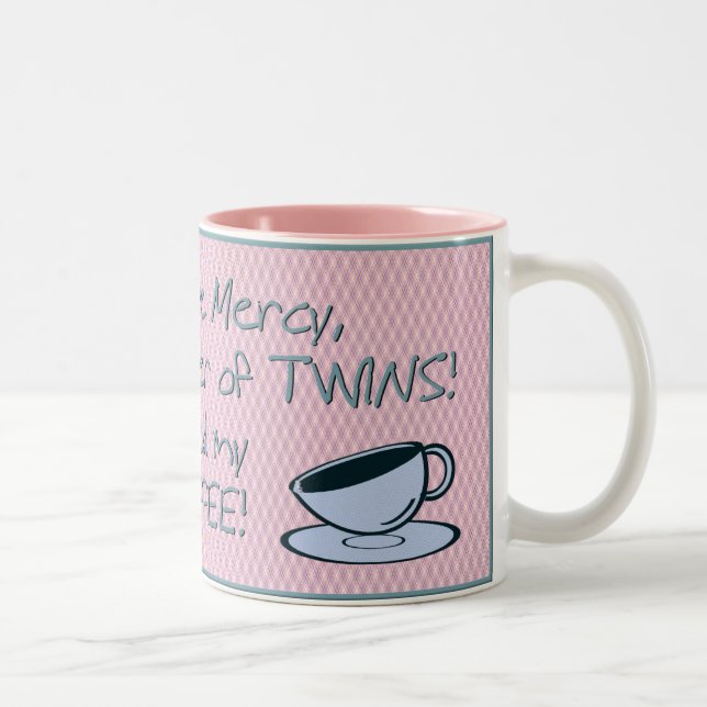 Tasse 2 Couleurs Mère des jumeaux (Droit)