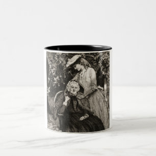 Tasse 2 Couleurs Mère et fille vintage âgée