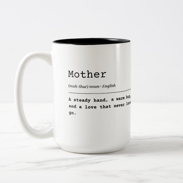Tasse 2 Couleurs Mère - Une Main Réglée (Gauche)
