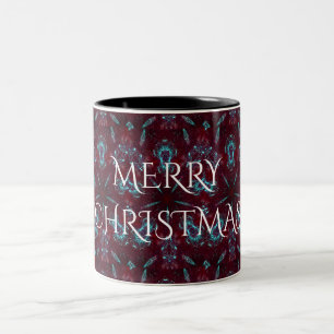 Tasse 2 Couleurs Merry Rouge Turquoise Merry Noël Kaleidoscope