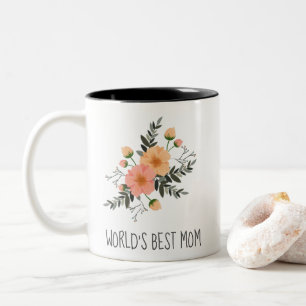 Tasse 2 Couleurs Message fait sur commande de la meilleure maman du