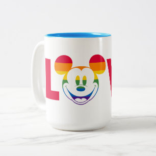 Tasse 2 Couleurs Mickey Arc-en-ciel AMOUR