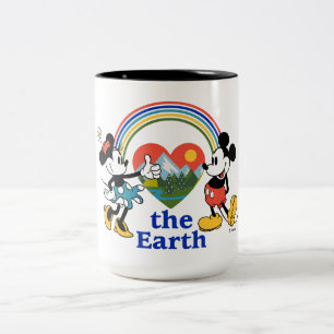 Tasse 2 Couleurs Mickey et Minnie   Aimez la Terre