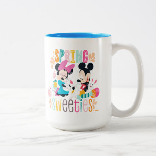 Tasse 2 Couleurs Mickey et Minnie Les douceurs du printemps