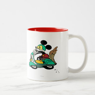 Tasse 2 Couleurs Mickey français Vespa à toute vitesse