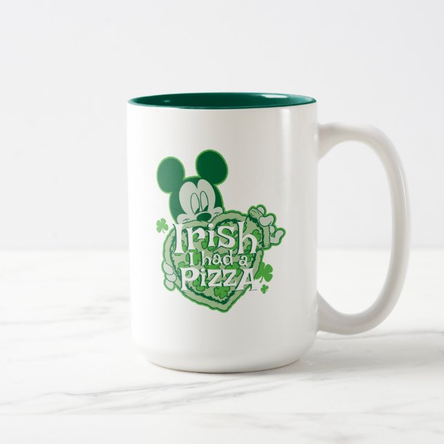 Tasse 2 Couleurs Mickey | Irlandais J'ai eu une pizza (Droit)