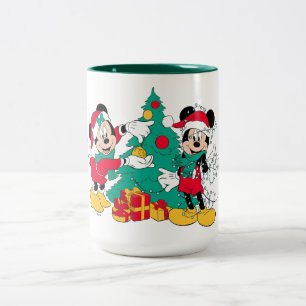 Tasse 2 Couleurs Mickey & Minnie Décorez l'arbre de Noël
