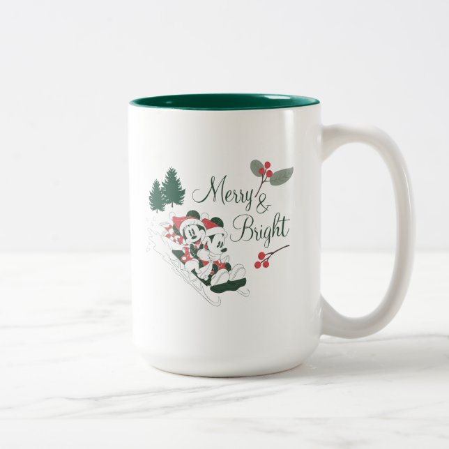 Tasse 2 Couleurs Mickey & Minnie | Merry & Bright (Droit)