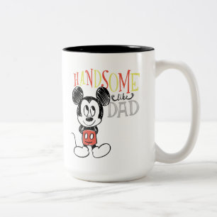 Tasse 2 Couleurs Mickey Mouse   Handsom Like Papa