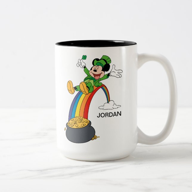 Tasse 2 Couleurs Mickey Mouse | Saint-Patrick - Pot d'or (Droit)