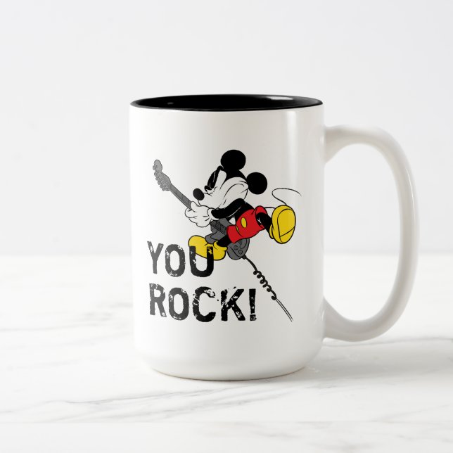 Tasse 2 Couleurs Mickey Mouse | T'Es Rocher, Papa ! (Droit)