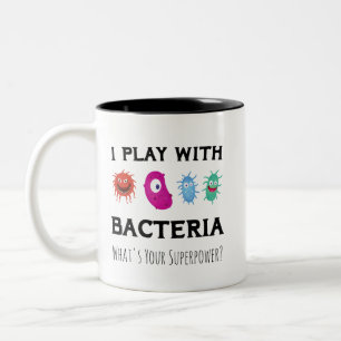 Tasse 2 Couleurs Microbiologiste scientifique étudiants en microsco