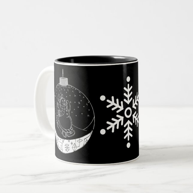 Tasse 2 Couleurs Midnight Snowman (Devant gauche)