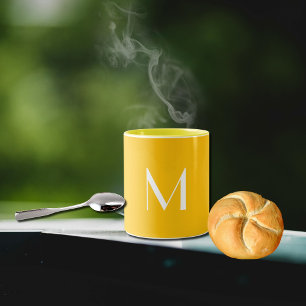 Tasse 2 Couleurs Miel clair ambre - ajout monogramme