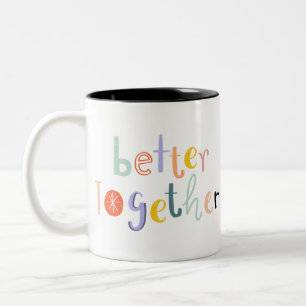 Tasse 2 Couleurs Mieux combiner typographie doodage texte Citation
