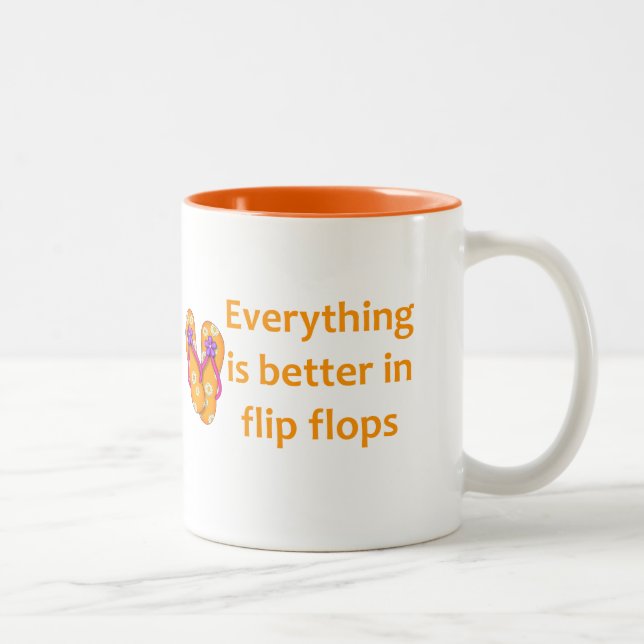 Tasse 2 Couleurs Mieux vaut en tongs (Droit)
