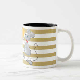 Tasse 2 Couleurs Mignon Drôle Fantaisiste  Souris-Rayures