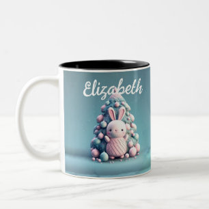 Tasse 2 Couleurs Mignon, drôle, lapin, style kawaii