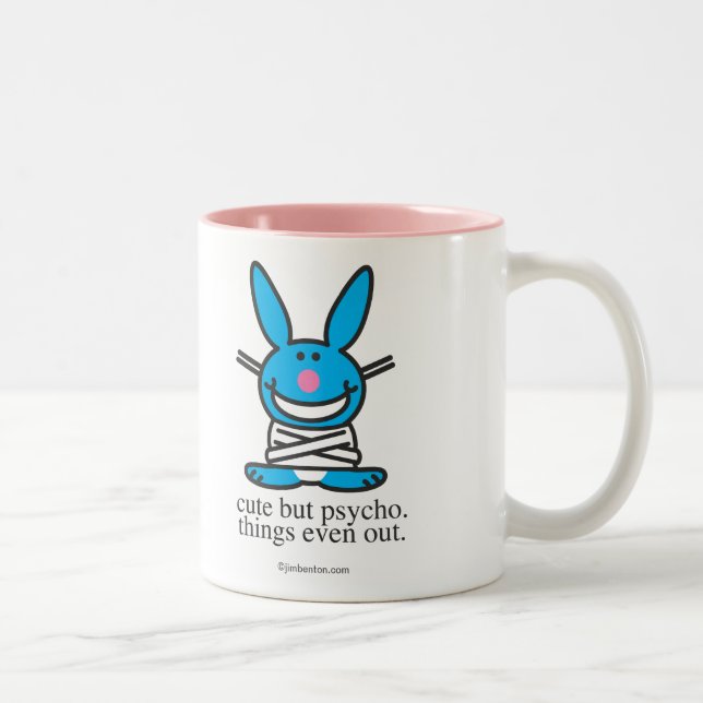 Tasse 2 Couleurs Mignon mais psychopathe (Droit)