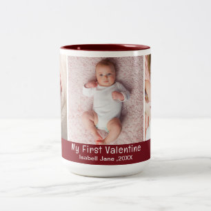 Tasse 2 Couleurs Mignon Moderne 1ère Saint Valentin Personnaliser l