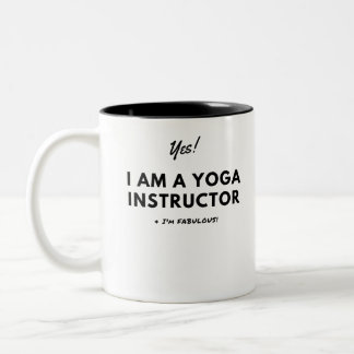 Tasse 2 Couleurs Mignon noir et blanc d'instructeur drôle de yoga