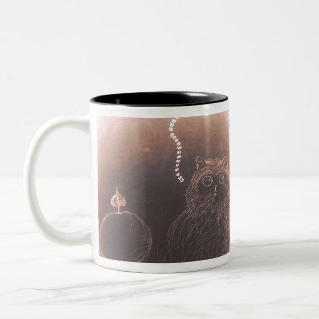 Tasse 2 Couleurs Mignonette petit gars bouffant et foudre (Gauche)