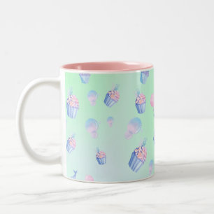 Tasse 2 Couleurs mignonne cupcake Sweet sirène fête d'anniversaire
